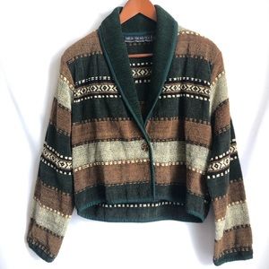 VTG New Identity Southwestern Boho Cropped Jacket